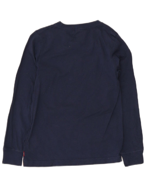 Bluză cu grafică Levi's pentru băieți, cu mânecă lungă, 7-8 ani, bumbac bleumarin