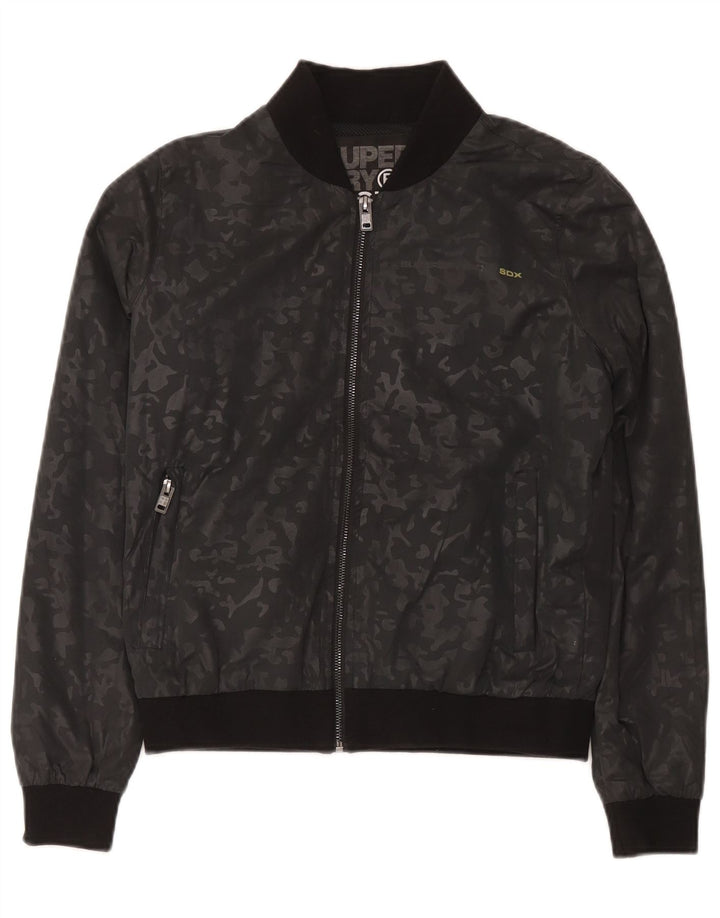 Jachetă de trening Superdry pentru femei UK 14, camuflaj mediu negru