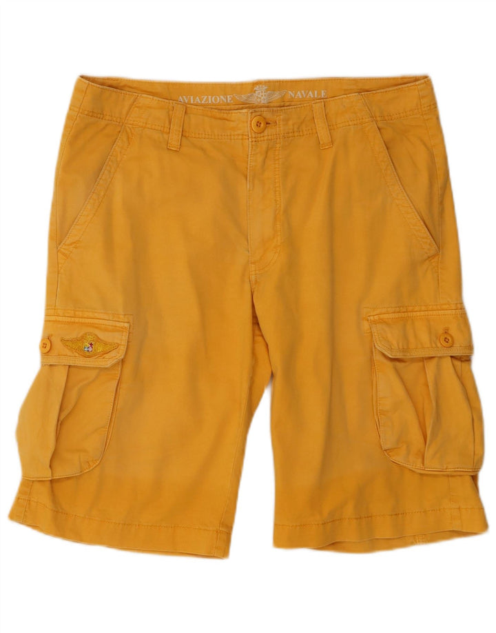 Pantaloni scurți cargo pentru bărbați Aviazione Navale IT 48 Medium W34 Bumbac galben