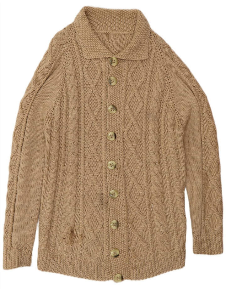 Cardigan Vintage pentru bărbați, bej mediu
