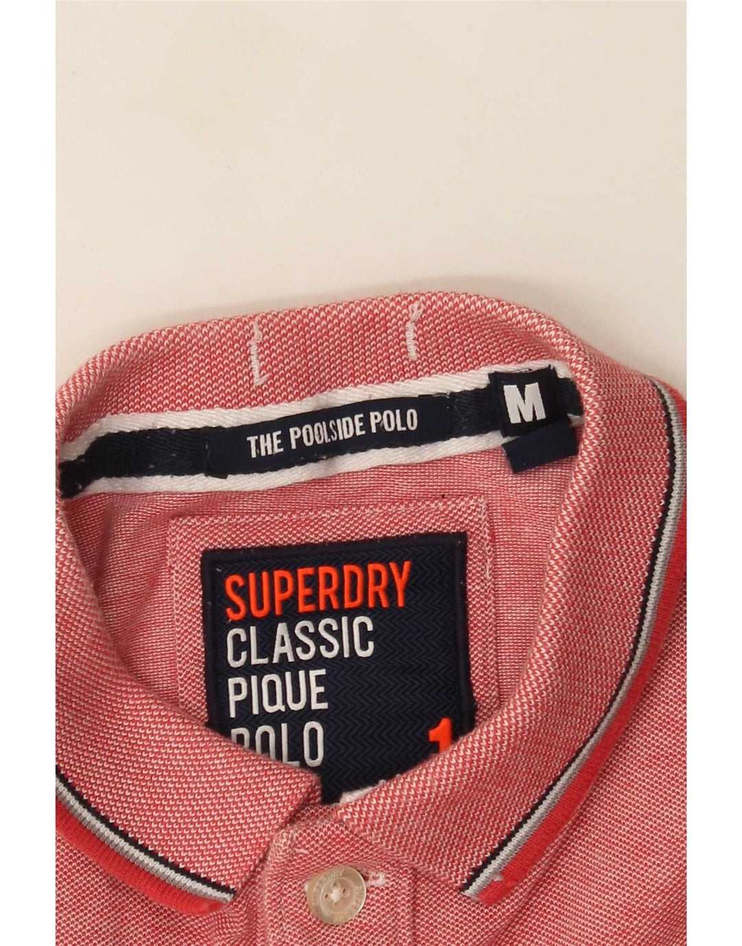Tricou polo pentru bărbați Superdry, roz mediu
