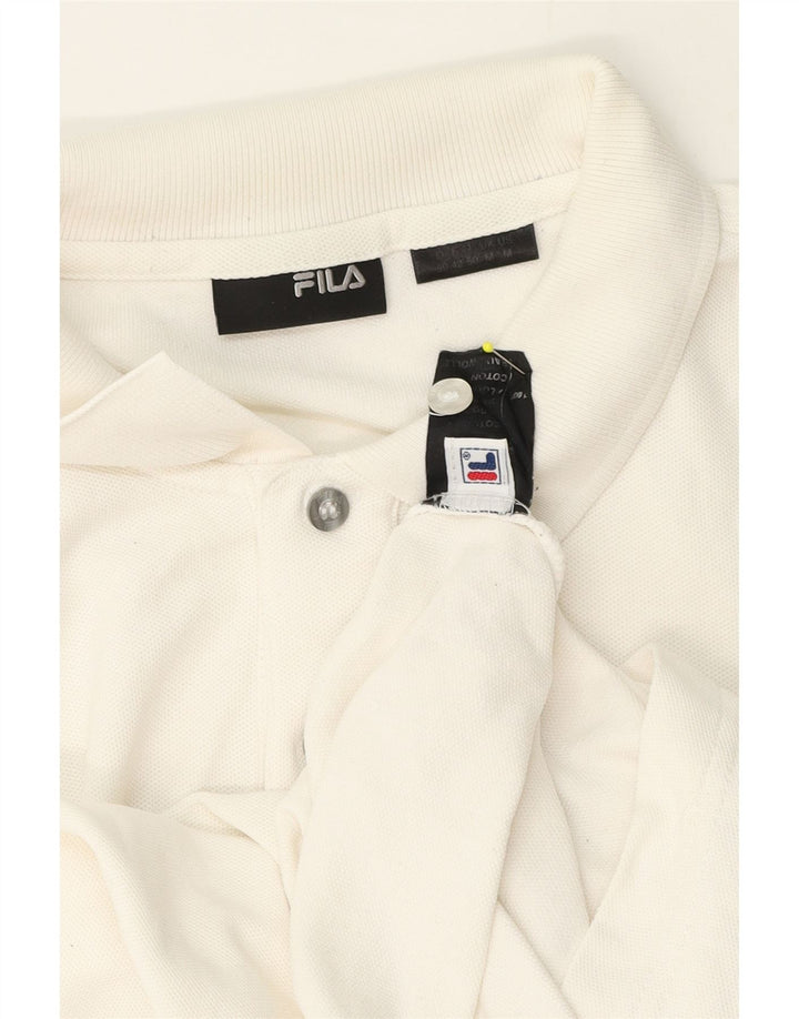 Tricou polo Fila pentru bărbați, bumbac alb mediu