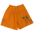 Pantaloni scurti chino vintage pentru femei, cu grafică, W28, portocaliu mediu