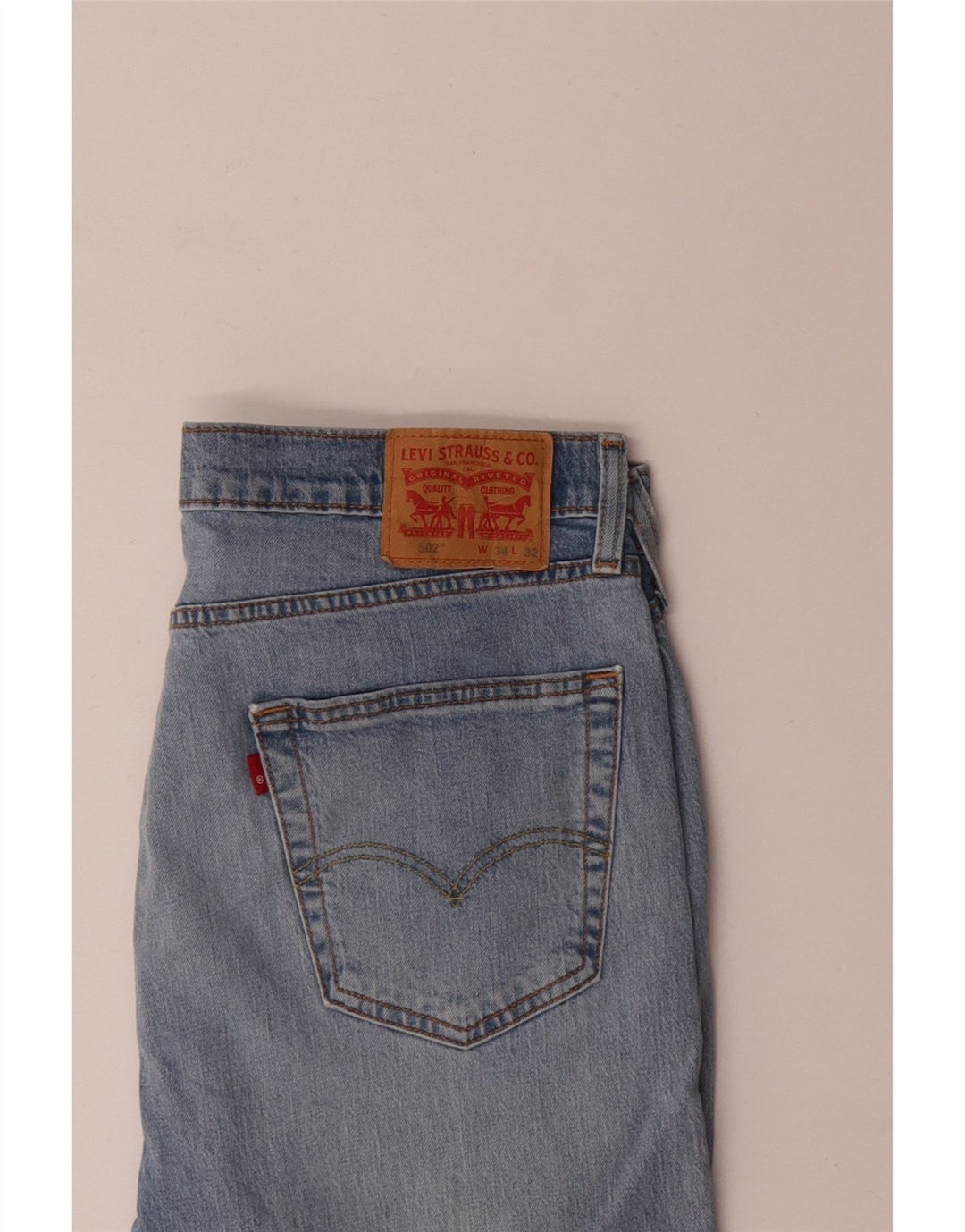Blugi conici pentru bărbați Levi's 502 W34 L32 Bumbac albastru