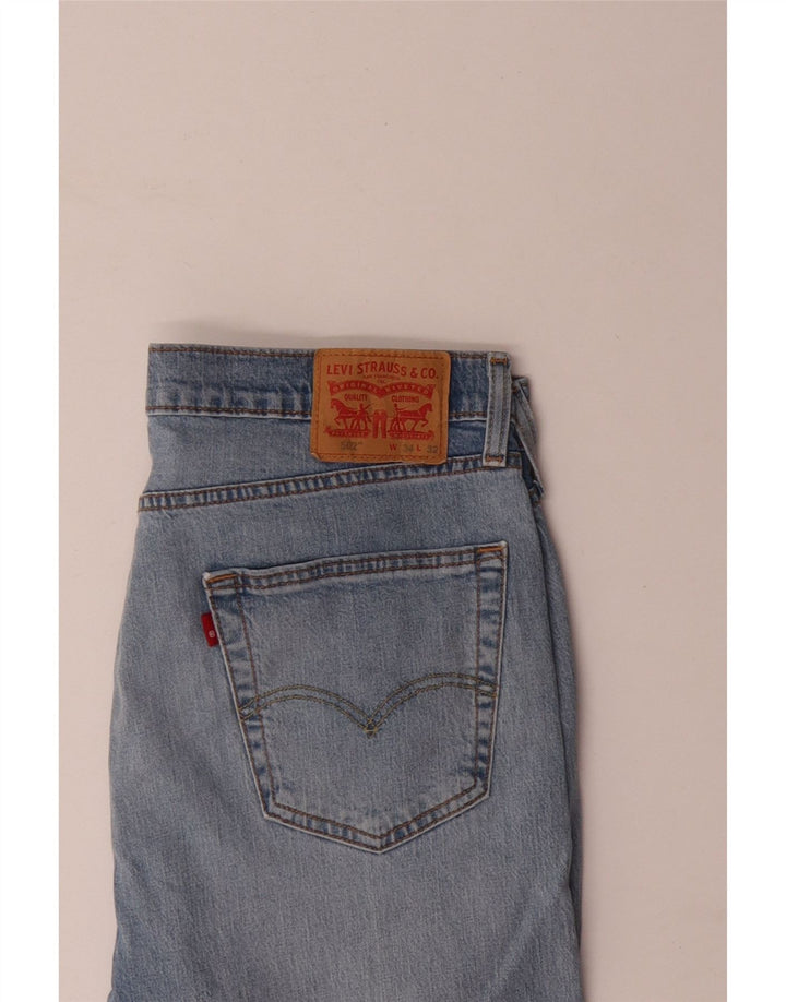 Blugi conici pentru bărbați Levi's 502 W34 L32 Bumbac albastru
