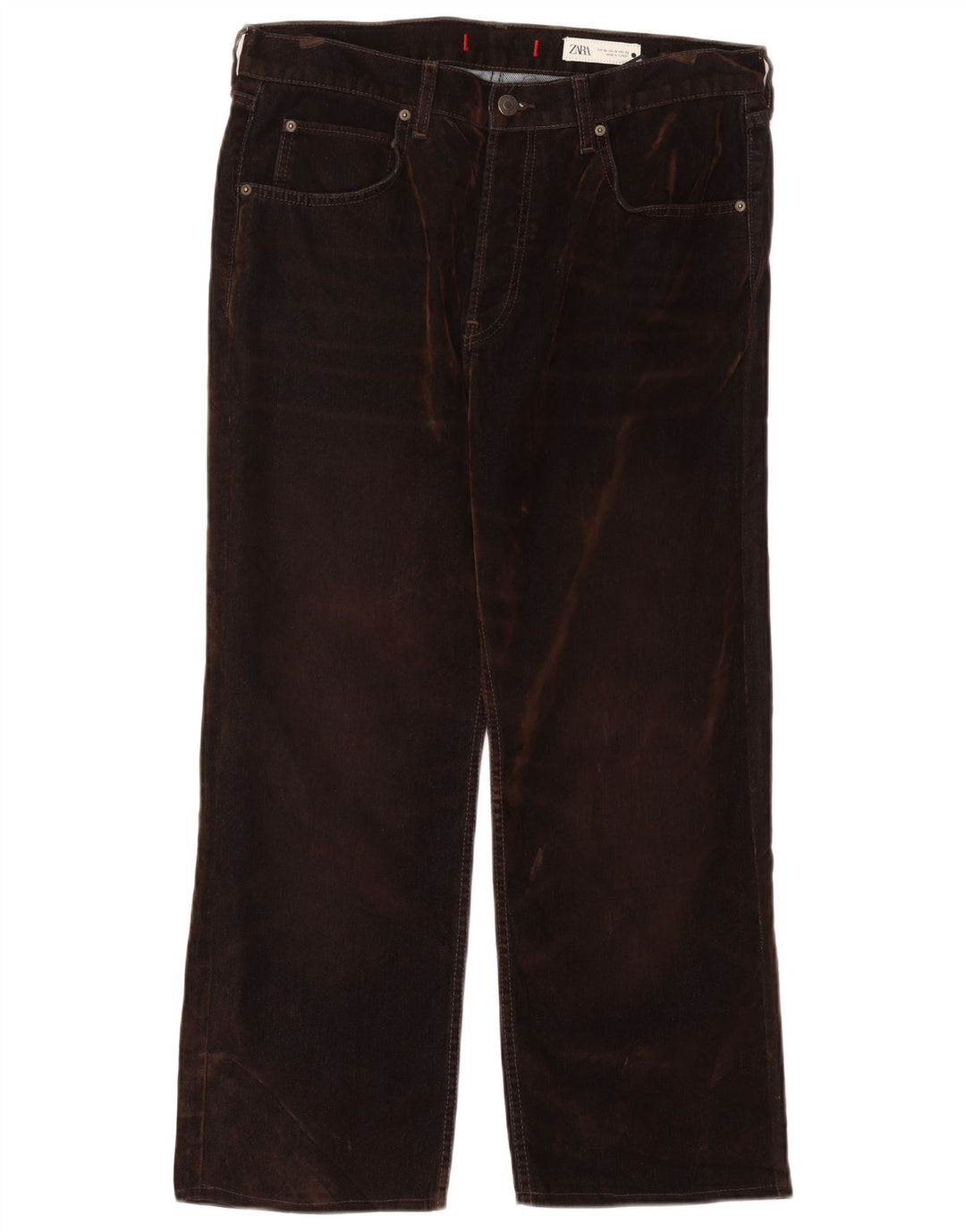 Blugi tăiați pentru femei ZARA EU 42 Large W32 L25 Maro Bumbac