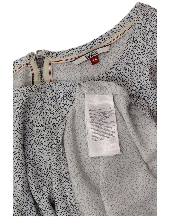 TOMMY HILFIGER Rochie A-Line fără mâneci pentru femei UK 6 XS cu pete albe