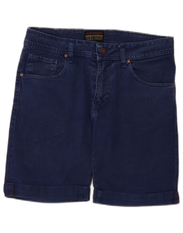 Pantaloni scurți din denim pentru bărbați Zara EU 38 Small W30 Bleumarin