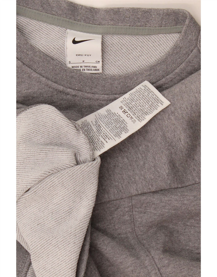 Pulover pentru femei Nike Crop Graphic Oversized Sweat UK 10 Small Gri