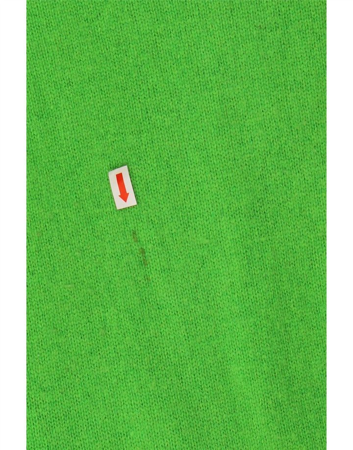 Pulover pentru femei MASSIMO DUTTI, cu paragate, cu gât turnut, UK 14, verde mediu