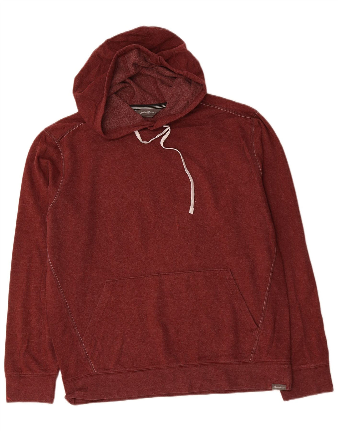 EDDIE BAUER Pulover cu glugă pentru bărbați din bumbac burgundy mediu