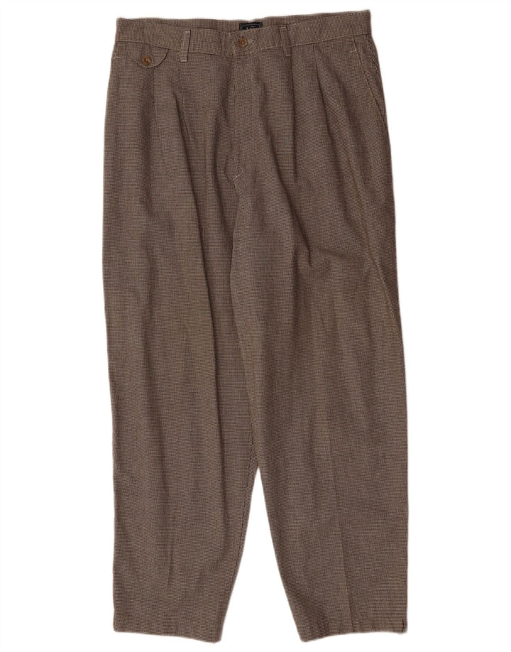 Pantaloni chino pentru femei LEE US 18 2XL W36 L28 maro Houndstooth