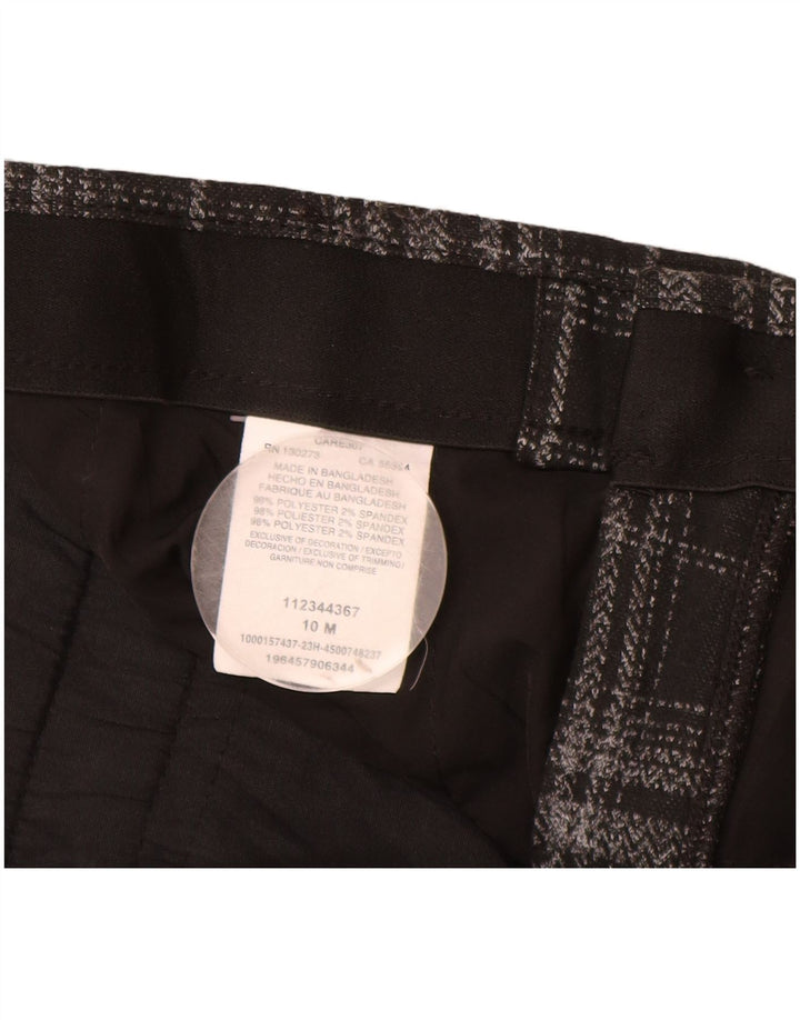 Pantaloni chino pentru femei Lee US 10 Large W30 L30 Poliester cu check negru