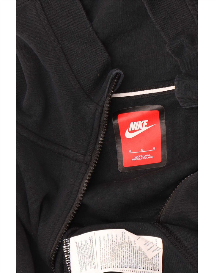 Pulover Nike pentru bărbați, cu fermoar, bumbac mediu negru