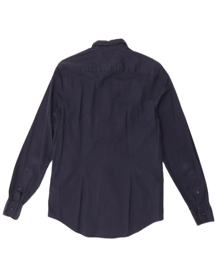 Cămașă pentru bărbați Tommy Hilfiger Slim Fit Bumbac mediu albastru bleumarin