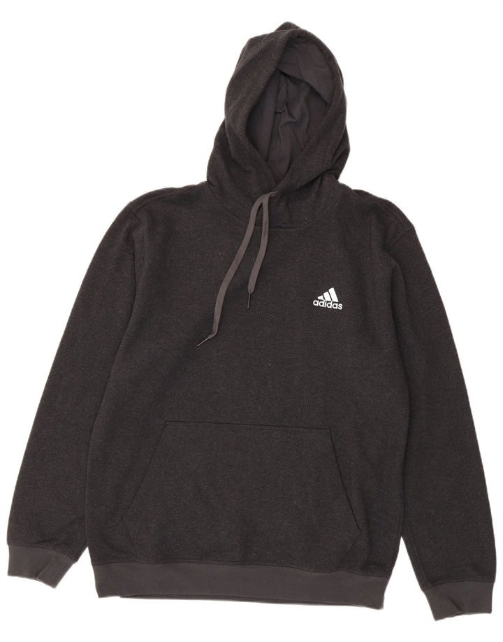 Pulover Adidas pentru bărbați, bumbac, gri mediu