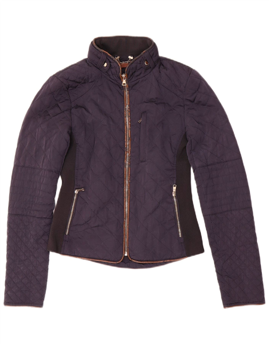 Jachetă matlasată pentru femei Zara UK 6 XS Bleumarin