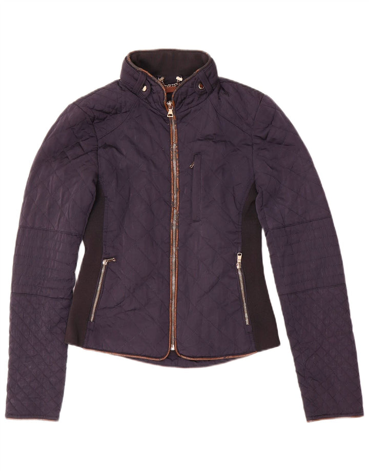 Jachetă matlasată pentru femei Zara UK 6 XS Bleumarin