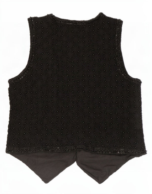 Vestă vintage pentru femei UK 14 Medium Black