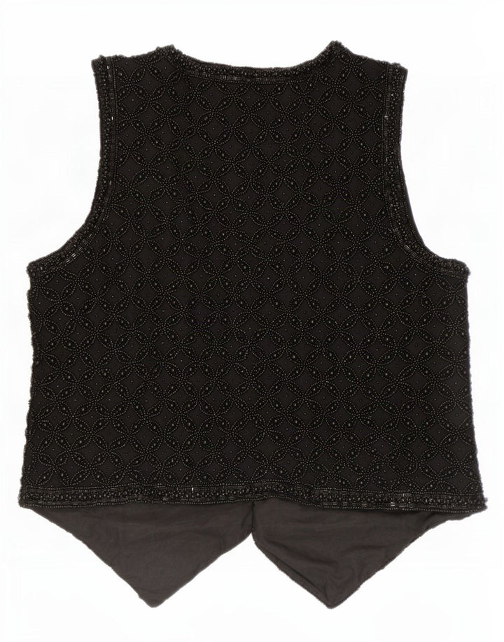 Vestă vintage pentru femei UK 14 Medium Black
