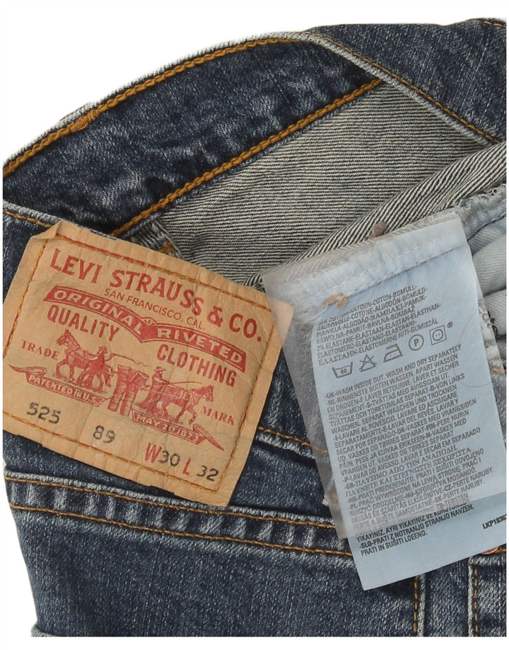 Pantaloni scurți Levi's 525 Denim W30, bumbac albastru mediu