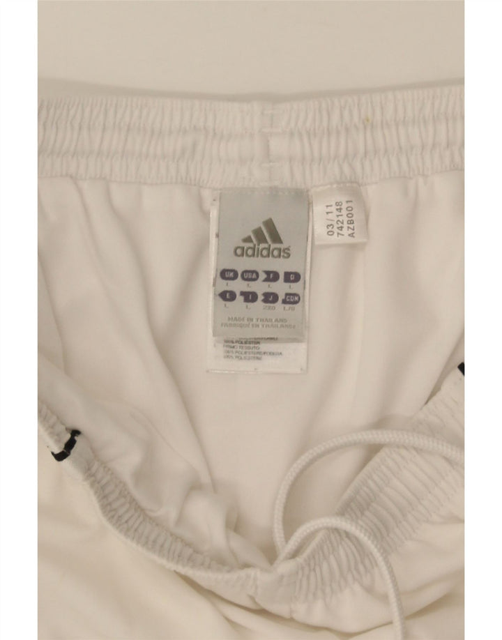 Pantaloni scurți sport pentru bărbați Adidas Climalite, mari, alb, din poliester