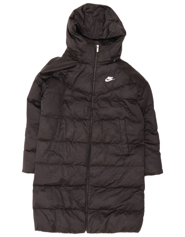 Palton căptușit cu glugă Nike Therma-Fit pentru bărbați UK 36 Nylon negru mic