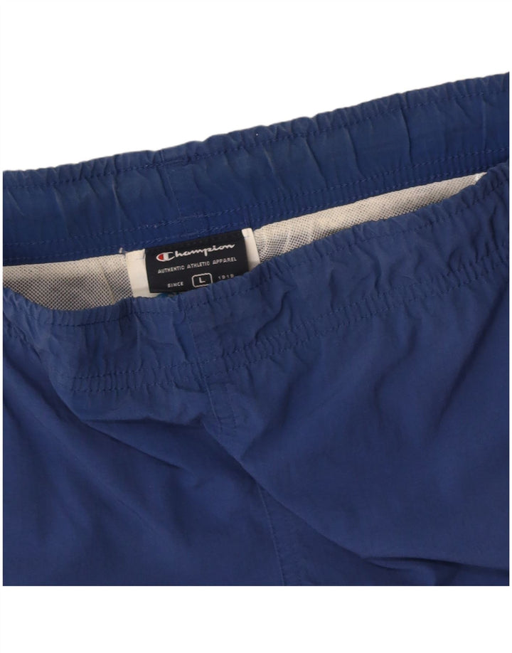 CHAMPION Mens Swimming Shorts Large Blue Polyamide