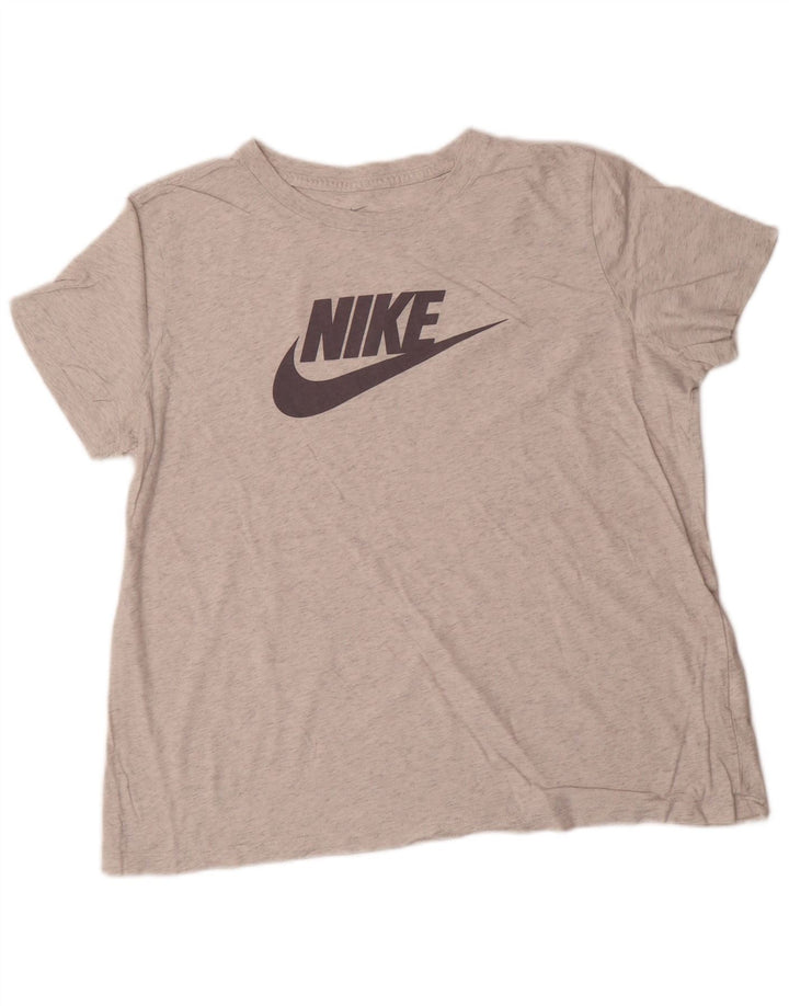 Tricou grafic pentru femei NIKE, UK 18 XL, bumbac cu pete gri
