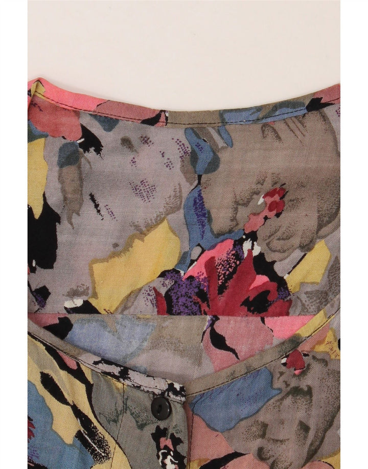 VINTAGE Womens Abstract Pattern Shirt Blouse UK 12 Medium Multicoloured Vintage Vintage and Second-Hand Vintage from Messina Hembry 