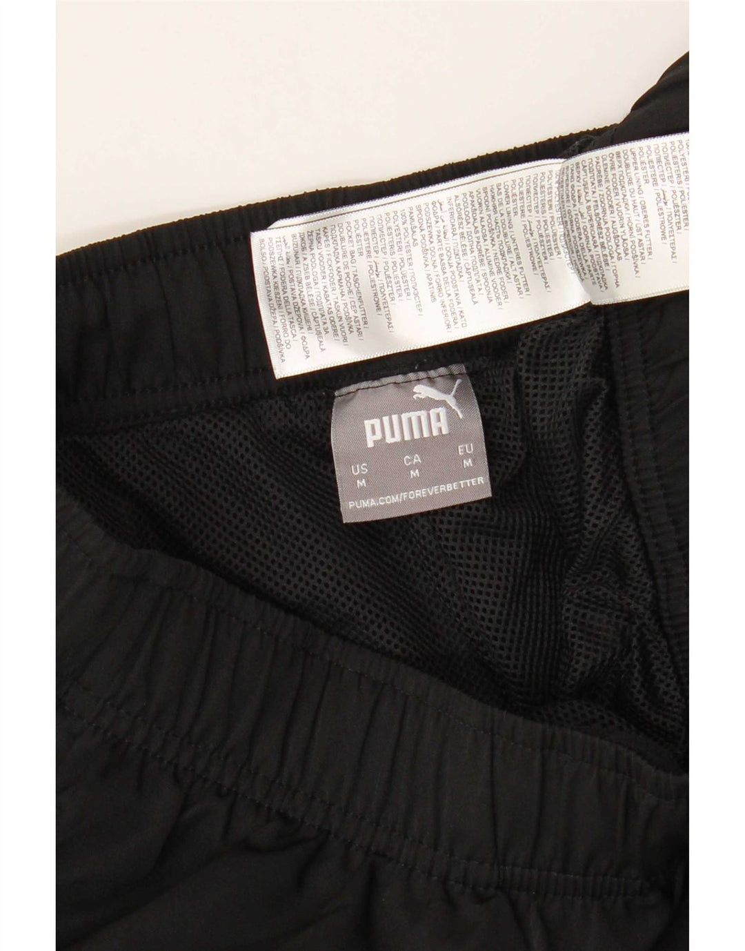 Pantaloni de trening Puma pentru bărbați, poliester mediu negru