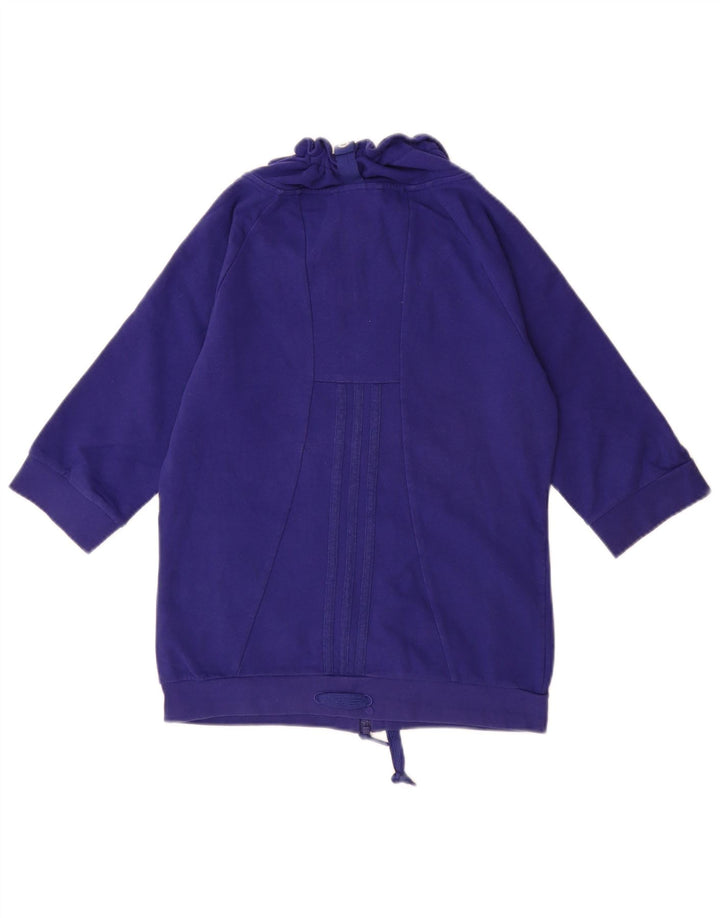 Pulover ADIDAS pentru femei cu mâneci 3/4, UK 10, bumbac albastru mic