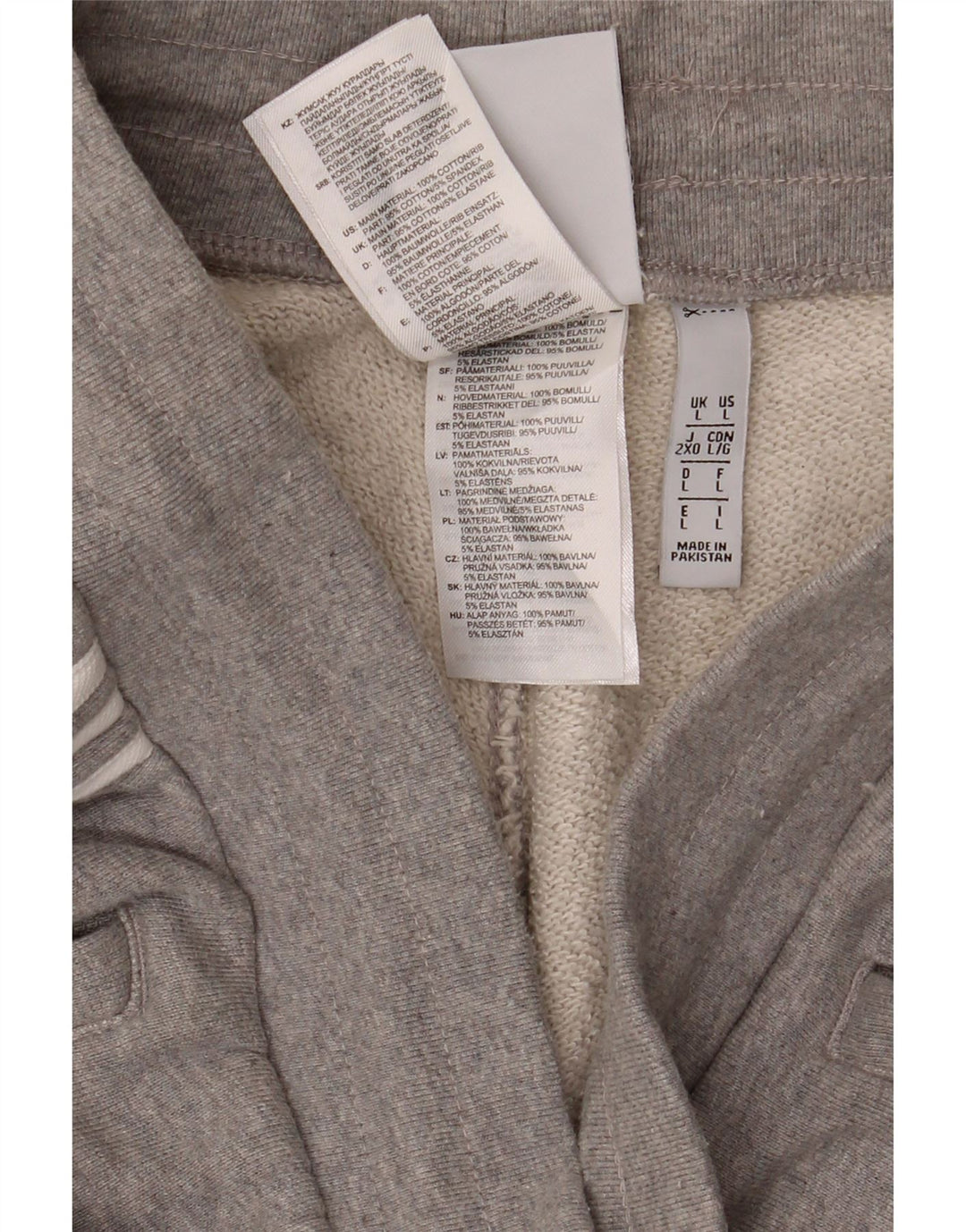 Pantaloni de trening ADIDAS pentru bărbați Joggeri mari, gri bumbac