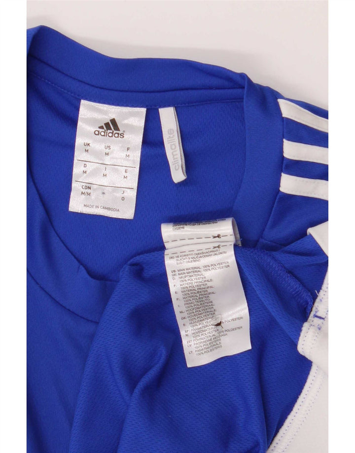 Tricou Adidas Climalite pentru bărbați Top Medium Blue Colorblock Poliester