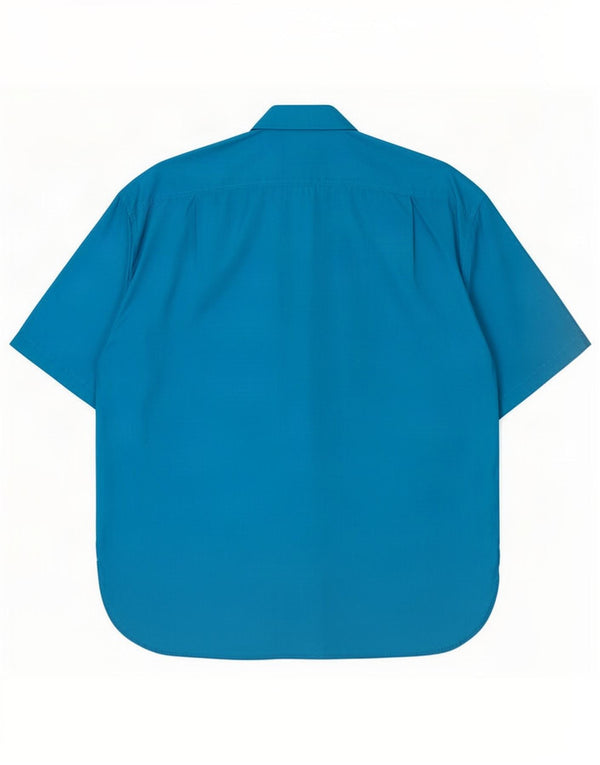Bluză cămașă cu mânecă scurtă pentru femei Vintage UK 18 XL Albastru