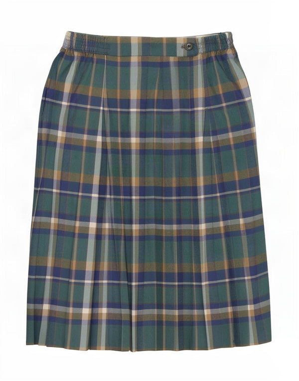Fusta creion pentru femei Avoca UK 18 XL W34 Lână nouă în carouri verde