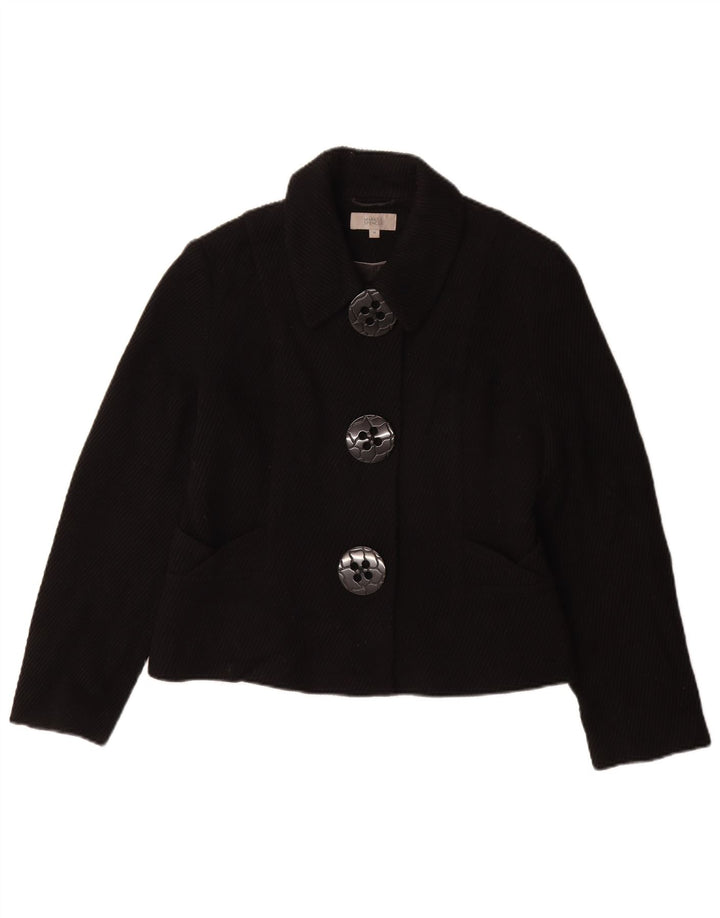 Palton scurt pentru femei Marks & Spencer UK 14 Medium Black Viscose