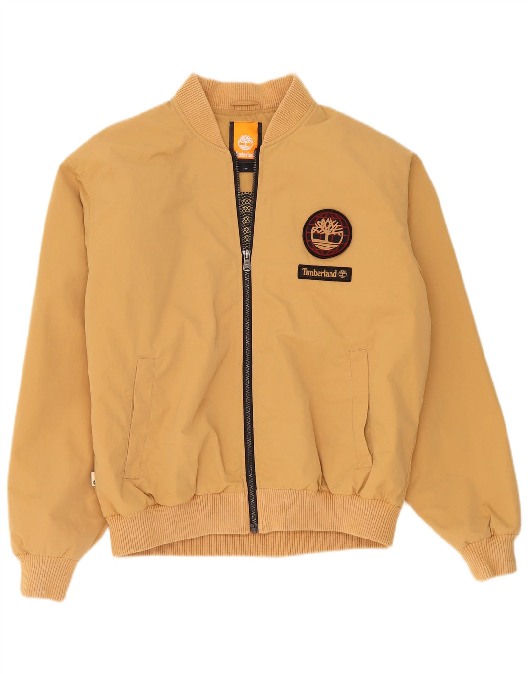 Jachetă Bomber pentru bărbați Timberland, cu tăiere lentă, UK 36 Mic, bej, nailon
