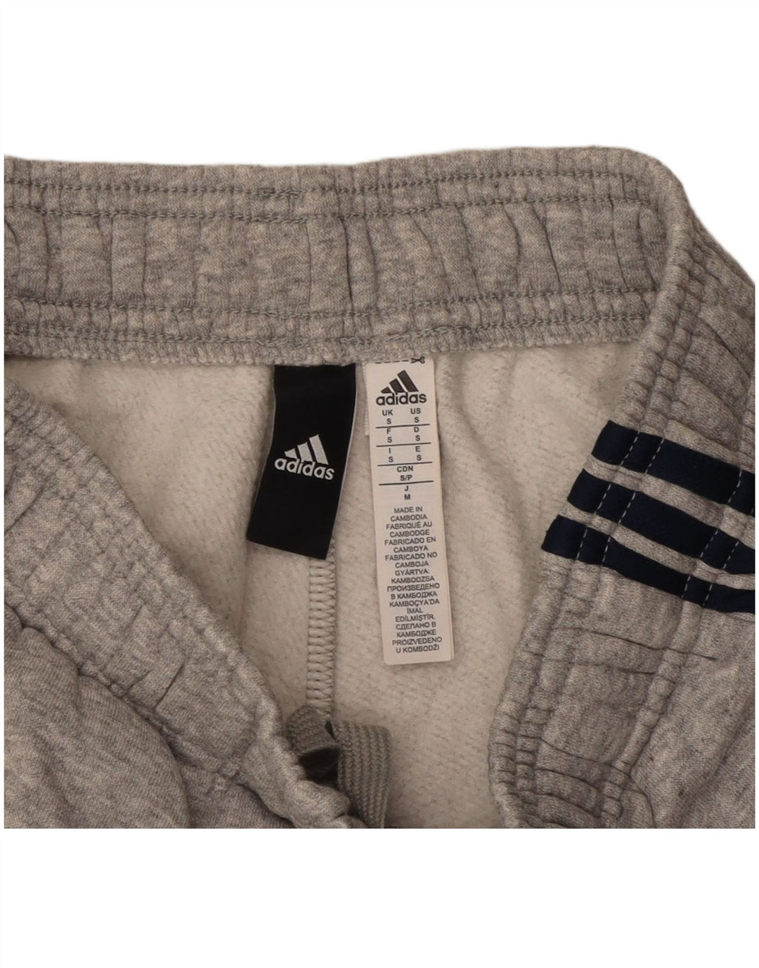 ADIDAS Mens Tracksuit Trousers Small  Grey Cotton