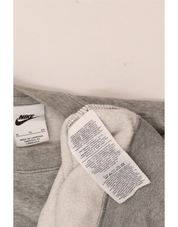 Hanorac grafic pentru bărbați NIKE Pulover XL bumbac gri