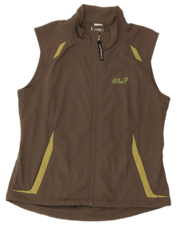 Jack Wolfskin Jachetă de trening fără mâneci pentru femei UK 14/16 Maro mare