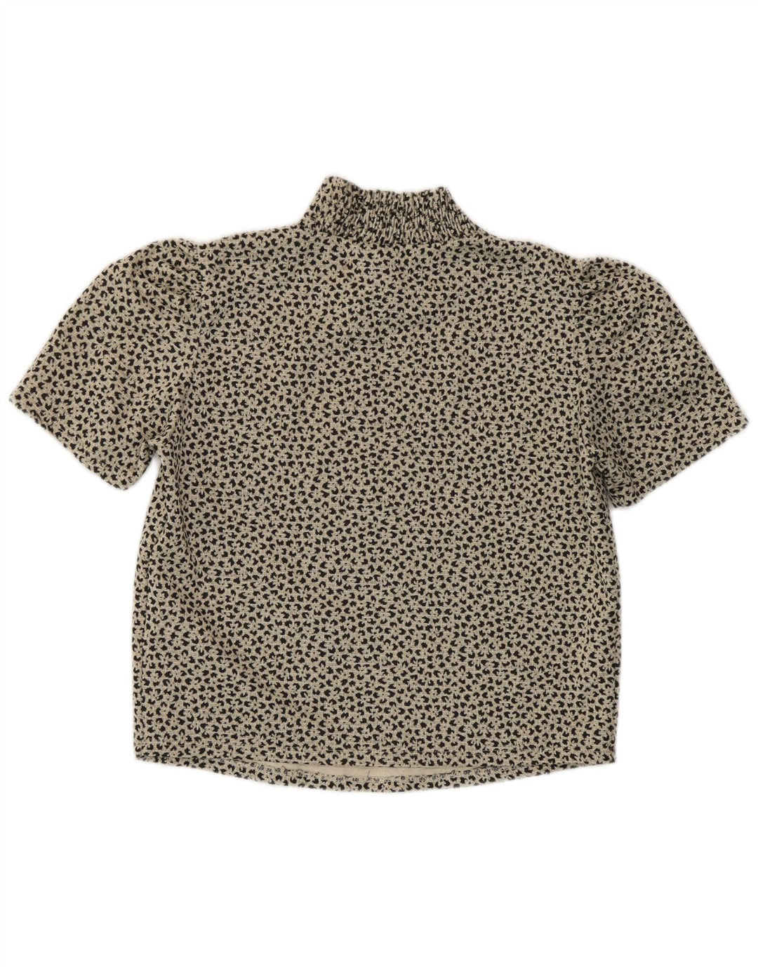 Bluză Crop Top Femei Zara UK 14 Mare Gri din Poliester Animal Print