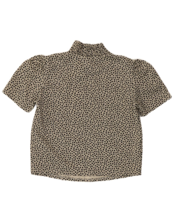 Bluză Crop Top Femei Zara UK 14 Mare Gri din Poliester Animal Print