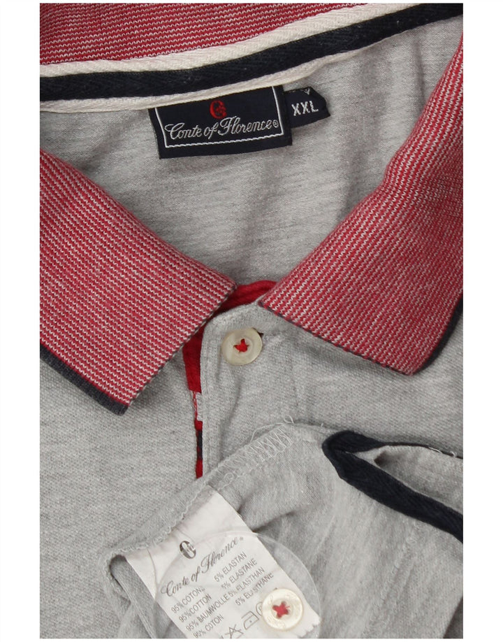 CONTE OF FLORENCE Tricou polo pentru bărbați 2XL bumbac gri