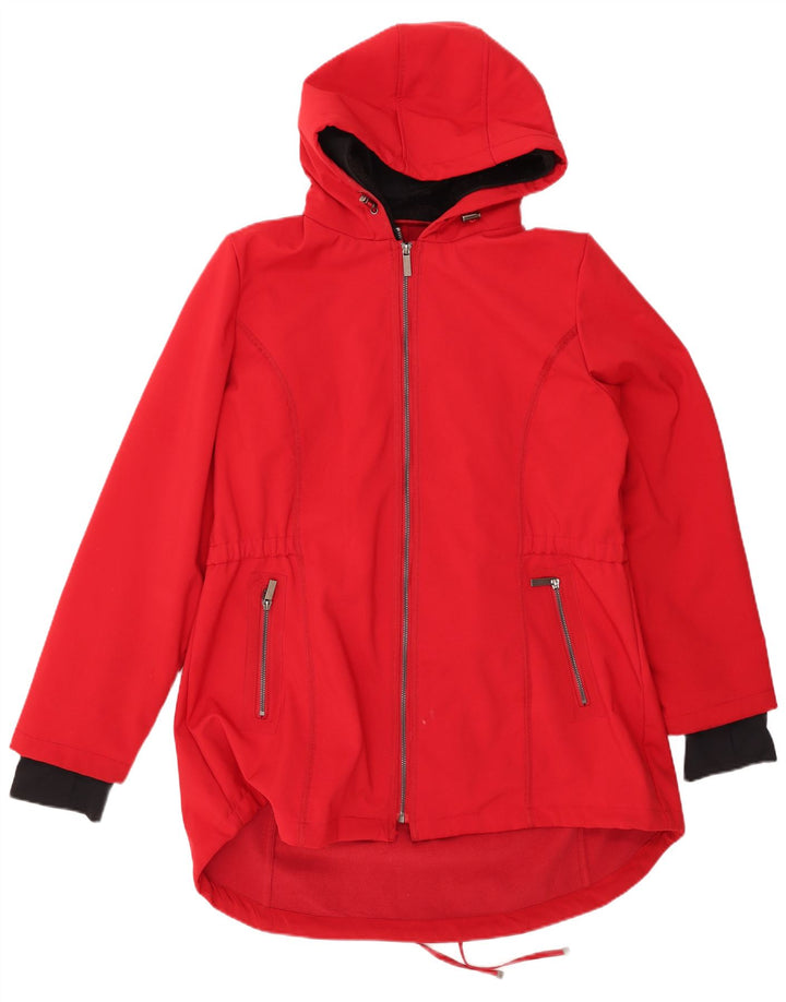 Jachetă parka cu glugă French Connection pentru femei UK 18 XL Poliester roșu
