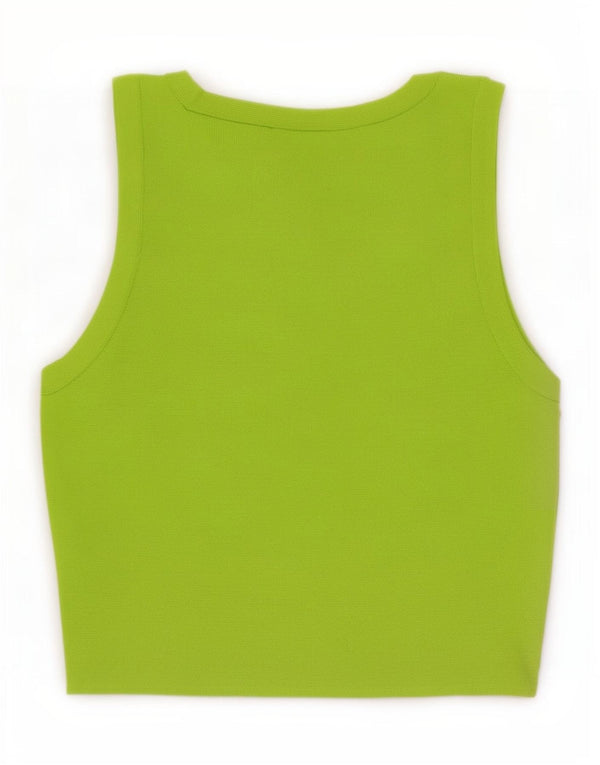 Top cu vestă pentru femei Zara UK 8 Small Green Viscose
