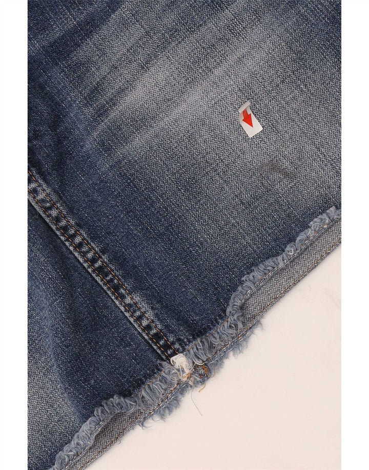 Fusta mini denim pentru femei Rifle W27 Small Blue Bumbac