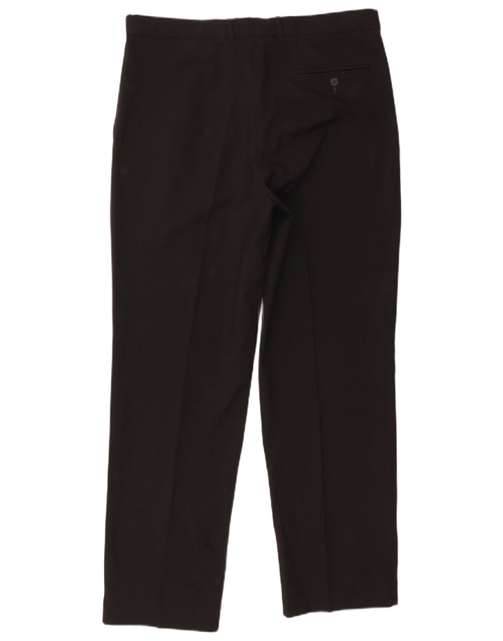 Pantaloni de costum pentru bărbați Marks & Spencer L36 L31 Poliester negru