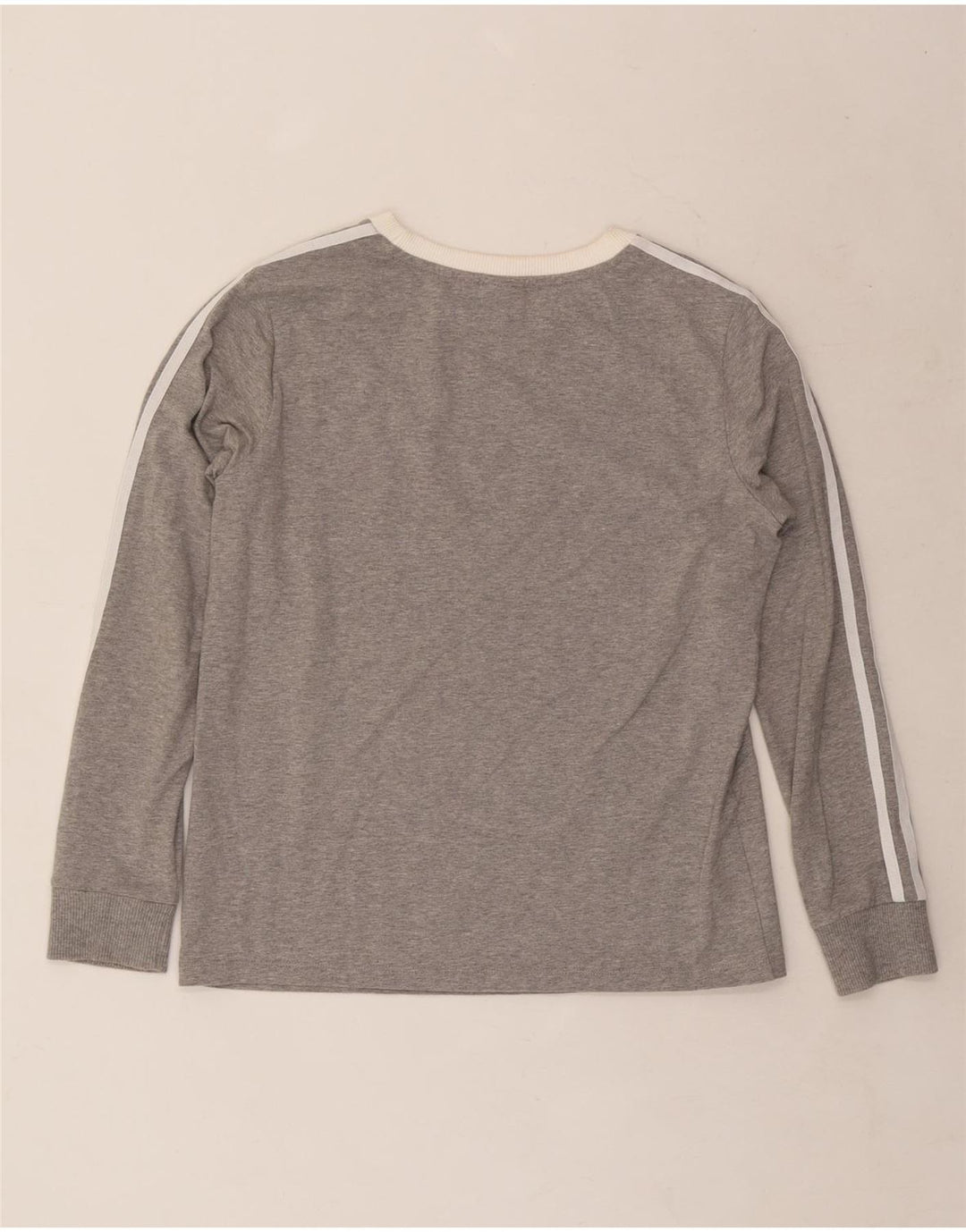 Top pentru femei Adidas cu mânecă lungă UK 12 Medium Gri Pete Bumbac