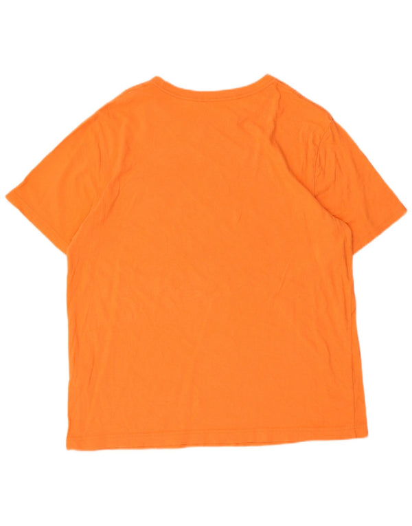 Tricou grafic pentru bărbați Nautica Top din bumbac portocaliu mediu